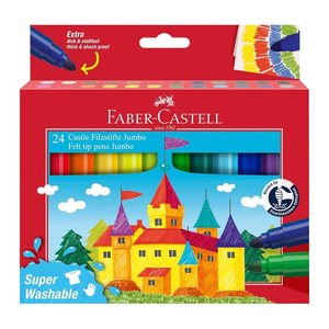FABER-CASTELL Jumbo Super Washable Filzstifte farbsortiert, 24 St.