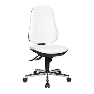Topstar Bürostuhl Support® SY, 8559 D16 Kunstleder weiß, Gestell chrom