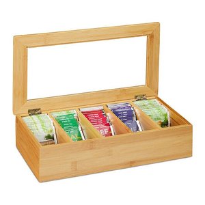 relaxdays Teebox braun 37,0 x 20,0 cm, 1 St.