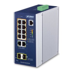 PLANET Industrial 8-Port Managed Switch IGS-4215-8UP2T2S