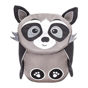 BELMIL® Kindergartenrucksack Mini Animals Raccoon Kunstfaser grau/schwarz