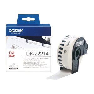 brother Endlospapierrolle für Etikettendrucker DK22214 weiß, 12,0 mm x 30,48 m, 1 Rollen