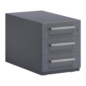 BISLEY Note Rollcontainer anthrazit 3 Auszüge 42,0 x 77,5 x 49,5 cm
