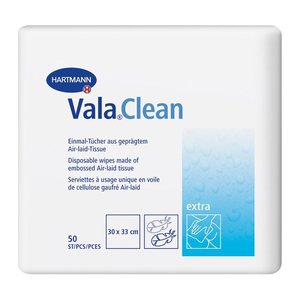 HARTMANN unisex Einmalwaschlappen Vala® Clean extra weiß, 50 St.