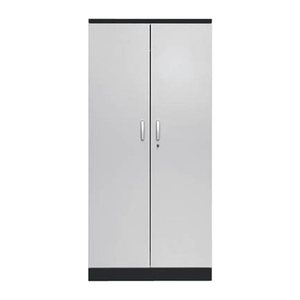 Gürkan Stahlschrank 100129 tiefschwarz, lichtgrau 4 Fachböden 92,0 x 42,0 x 195,0 cm, aufgebaut, 1 St.