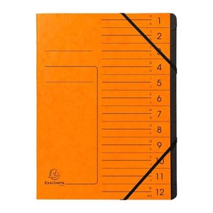 Exacompta Ordnungsmappe 12 Fächer orange, 1 St.