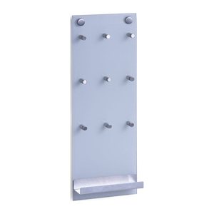 Zeller Schlüsselbrett silber mit 9 Haken, 15,0 x 6,0 x 40,0 cm, 1 St.