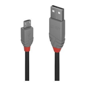 LINDY USB 2.0 Kabel Typ A/Micro-B Anthra Line M/M 0.2m