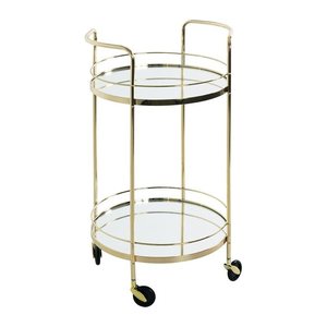 HAKU Möbel Servierwagen gold 48,0 x 48,0 x 80,0 cm