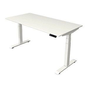 Kerkmann Move 4 elektrisch höhenverstellbarer Schreibtisch weiß rechteckig, T-Fuß-Gestell weiß 160,0 x 80,0 cm
