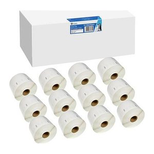 G&G Etikettenrollen für Etikettendrucker ersetzt DYMO 11354/S0722540 weiß, 32,0 x 57,0 mm, 12 x 1000 Etiketten