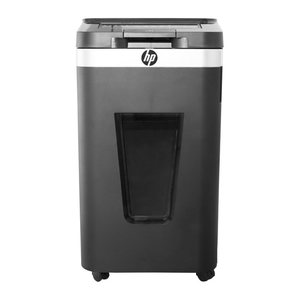 HP Pro Shredder Auto 400MC Aktenvernichter mit Partikelschnitt P-5, 2 x 12 mm, bis 400 Blatt, schwarz