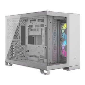 CORSAIR Geh mATX 2500X LINK Tempered Glass White