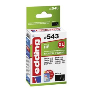 edding EDD-543 schwarz Druckerpatrone kompatibel zu HP 302XL (F6U68AE)