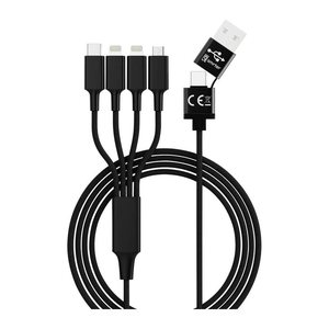 smrter Hydra ELITE 6in1 Nylon-Ladekabel Typ Lightning, black retail