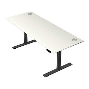 Kerkmann Move 2 Plus elektrisch höhenverstellbarer Schreibtisch weiß rechteckig, T-Fuß-Gestell anthrazit 200,0 x 80,0 cm