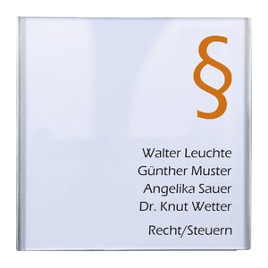 SignSystems® Türschild LITE Metall silber 15,2 x 15,1 cm, 1 St.