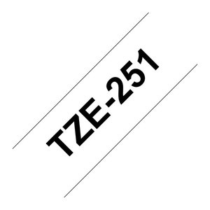 brother Schriftband TZe-251 TZE251, 24 mm, schwarz auf weiß, 1 St.
