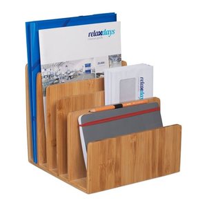 relaxdays Briefständer braun