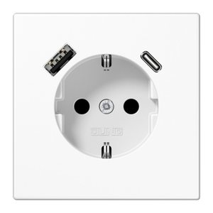 JUNG LS 1520-15 CA WW Steckdose mit USB-Anschluss, 1 St.