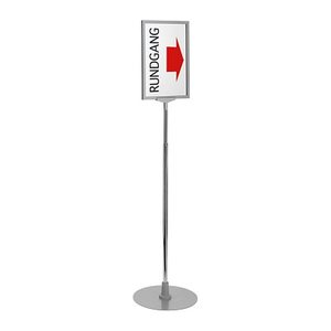 LMG Infoständer Exclusiv silber DIN A4 52,0 x 52,0 x 100,0 - 170,0 cm, 1 St.