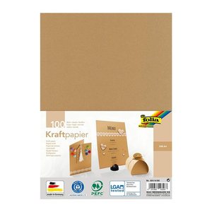 folia Tonpapier Kraftpapier braun 120 g/qm 100 Blatt
