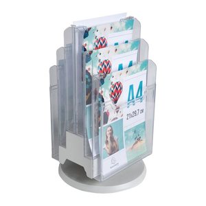 Exacompta Tischprospekthalter DESK-TOWER grau DIN A4 6 Fächern 31,5 x 31,5 x 46,5 cm, 1 St.