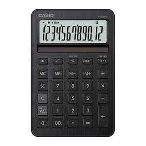 CASIO MS-200DQ-BK Taschenrechner eisenschwarz