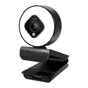 Logilink Webcam FHD 76° Dual-Mikro Autof. Ringlicht Stativ