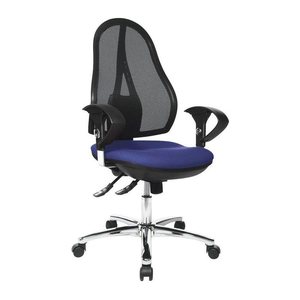 Topstar Bürostuhl Open Point SY Deluxe, OP290U G26 Stoff blau, Gestell chrom