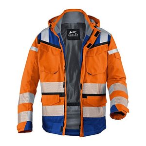 KÜBLER® unisex Warnjacke Winter REFLECTIQ orange, kornblau Größe XS