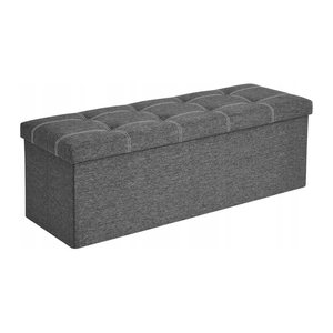 SONGMICS Sitztruhe LSF077G04V1 dunkelgrau Stoff 110,0 cm