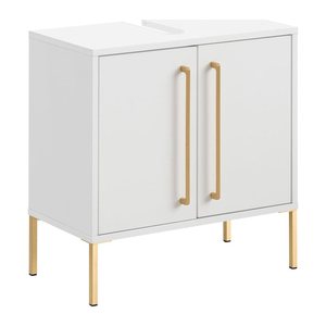 MÖBELPARTNER Waschbeckenunterschrank Sarah 148428 kreideweiß 57,1 x 30,1 x 61,2 cm