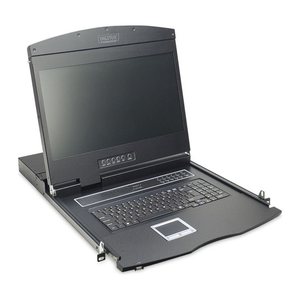 DIGITUS Konsole 19"TFT,8-Port CAT5 KVM&Touchpad, Deutsch