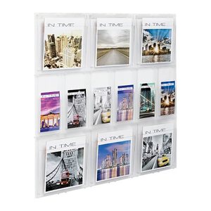 helit Wandprospekthalter the placativ transparent DIN A4, 1/3 DIN A4 85,2 x 5,4 x 97,8 cm, 1 St.