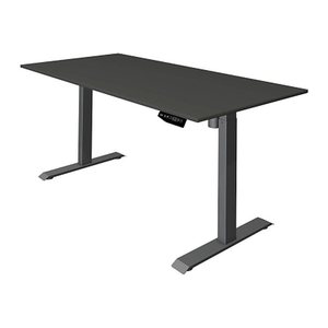 Kerkmann Move 1 elektrisch höhenverstellbarer Schreibtisch anthrazit rechteckig, T-Fuß-Gestell grau 160,0 x 80,0 cm