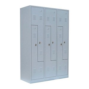 LÜLLMANN Z-Spind lichtgrau 525120, 6 Schließfächer 118,5 x 50,0 x 180,0 cm