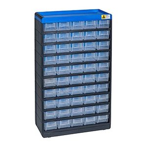 Allit VarioPlus Kleinteilemagazin schwarz, blau 30,0 x 13,5 x 52,5 cm, 1 St.
