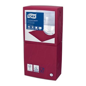 TORK Servietten Cocktail Advanced bordeaux 2-lagig 23,8 x 23,8 cm, 200 St.