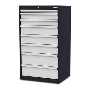 Simplaflex® Systemeinrichter C-Line Schubladenschrank anthrazit 8 Schubladen 70,0 x 57,5 x 122,0 cm, 1 St.