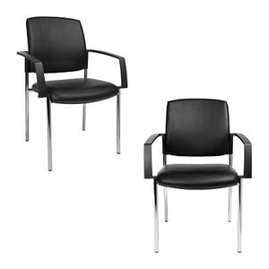 Topstar Besucherstühle BtoB 10 BB190A D10 schwarz Kunstleder, 2 St.