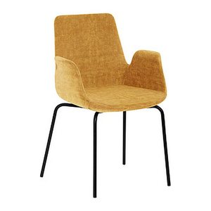Mayer Besuchersessel myHELIOS senf schwarz Stoff 58,0 x 59,0 x 87,0 cm, 1 St.
