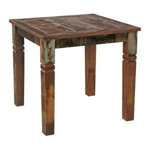 WOHNLING Esstisch braun quadratisch, 4-Fuß-Gestell braun, 80,0 x 80,0 x 76,0 cm