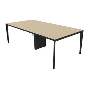 Quadrifoglio Konferenztisch X5 eiche rechteckig, 4-Fuß-Gestell grau, 240,0 x 120,0 x 75,0 cm