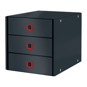 LEITZ Schubladenbox Click & Store Cosy grau 53680089, DIN A4 mit 3 Schubladen, 1 St.
