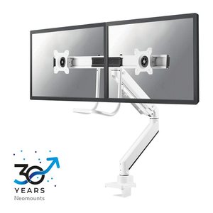 Neomounts Monitor-Halterung NM-D775DXWHITE schwarz für 2 Monitore, Tischklemme, Tischbohrung