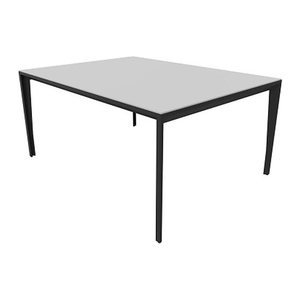 Quadrifoglio Konferenztisch X5 grau rechteckig, Vierkantrohr grau, 160,0 x 120,0 x 75,0 cm