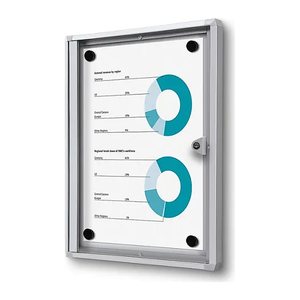 Showdown® Displays Schaukasten Economy XS B1 silber 1x DIN A4 27,1 x 2,6 x 35,0 cm, 1 St.