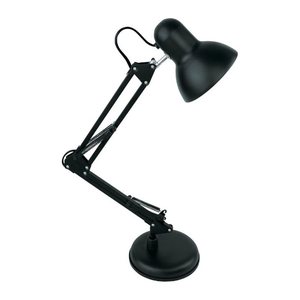 Avide Basic Tischleuchte Vintage Schwarz Plastik Max 60W