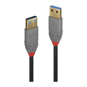 LINDY USB 3.0 Kabel Typ A/A Anthra Line M/M 0.5m